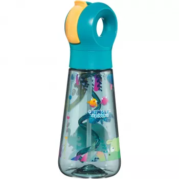 Sticlă de băut Maped PICNIK JUNGLE FEVER, 0,5 L, turcoaz, Ecozen cu pai 873199