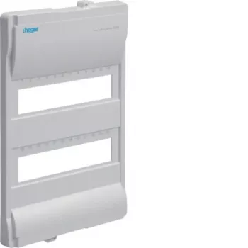Capac frontal HAGER Volta mărimea 2 VZ222N pentru tablouri de distribuție îngropate, 2 rânduri, 24 module, alb