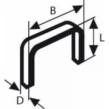 Capse Bosch 2609200231 tip 53, lățime 11,4 mm, lungime picior 10 mm, 1000 bucăți