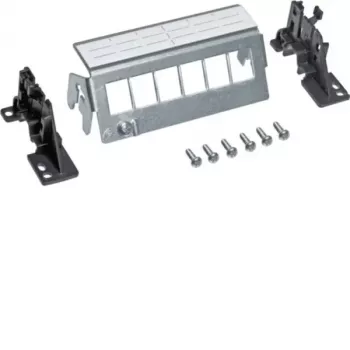 Patch panel keystone ecranat Hager FZ06MK cu 6 porturi Cat.6a, gri
