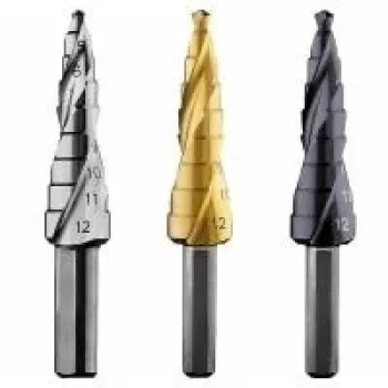 Burghiu treptat Bosch HSS 4-12 mm, 9 trepte, coadă cu 3 fețe, lungime 66,5 mm 2608587425