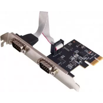 Placă adaptor serial Dexlan 306588 2 porturi RS232 PCI Express x1 cu ramă low profile