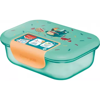 Casetă de prânz Maped PICNIK TUKAN, plastic, 0,9 L, capac cu garnitură din silicon, închidere cu cleme - 1 bucată (874103)