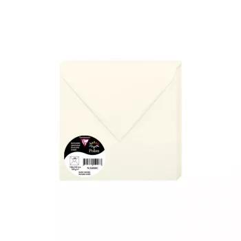 Plic pătrat Clairefontaine Pollen 165x165 mm alb natural 120 g/m² pH neutru (1 buc.) 56060C