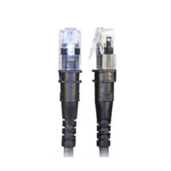 Cablu patch Patchsee ThinPatch UTP CAT 6a 1,2 m negru - 10Gbps PoE++ subțire flexibil