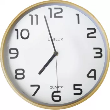 Ceas de perete UNILUX Baltic din lemn 300 mm maro cifre negre cuarț 400094591