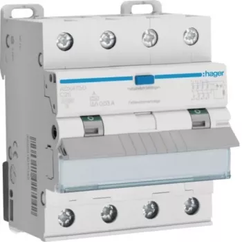 Întreruptor automat diferențial Hager ADX475D RCBO 4P 10kA C-25A 30mA tip A