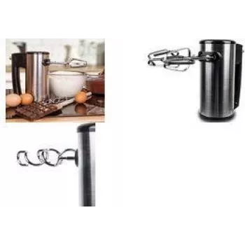 Mixer de mână Little Balance Inox 400, 400 W, oțel inoxidabil, design elegant negru cu placare din oțel inoxidabil (LB 8460)