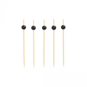 Bețișoare pentru finger food PAPSTAR Black Pearl, 125 mm, bambus, 200 bucăți 11300