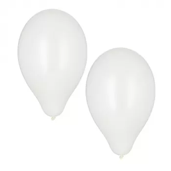 Balon din latex alb PAPSTAR, diametru 250 mm, pachet de 100, compatibil cu heliu 18956