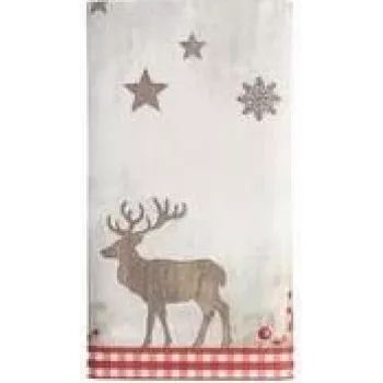 Față de masă de Crăciun PAPSTAR X-Mas Deer, aspect textil, Airlaid, 120 x 180 cm, 1 bucată (37225)