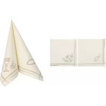 Șervețele PAPSTAR ROYAL Collection Communion / Confirmation, 40 x 40 cm, pliere 1/4, 3 straturi, tissue premium, alb, 50 bucăți (37042)