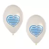 Balon din latex albastru-alb bavarez PAPSTAR, diametru 250 mm, 1 bucată 81949