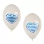 Balon din latex albastru-alb bavarez PAPSTAR, diametru 250 mm, 1 bucată 81949
