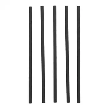 PAPSTAR pure Paper Drinking Straw, 250 mm, Black, 8 mm Diameter, Sustainable, 1 Piece (89092)