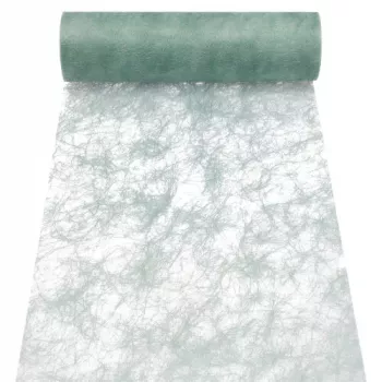 Șervet de masă/bandă decorativă PAPSTAR Sizoflor, verde jad, rezistent la apă, 75% poliester 25% poliamidă 37061