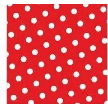 Șervețele de hârtie PAPSTAR Dots, 330 x 330 mm, roșu, 3 straturi, pliare 1/4, 20 bucăți 82756
