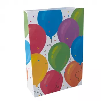 Pungi de hârtie de petrecere PAPSTAR Balloon, 190 x 280 x 70 mm, fund bloc, pliu lateral 70 mm, 1 bucată (88377)