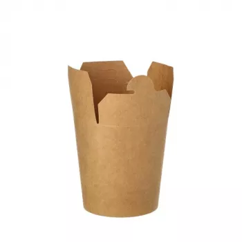 Cutie pătrată pentru gustări PAPSTAR pure 230 ml, maro, carton din fibre virgine certificat FSC, cu strat bio, 1 buc 87268
