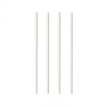 PAPSTAR pure Paper Drinking Straw, 200 mm, 6 mm, White, Sustainable, 250 Pieces (87513)