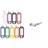 Portchei WEDO cu inel, diametru 18 mm, corp din plastic violet, etichetă albă inscripționabilă înlocuibilă 262 801808