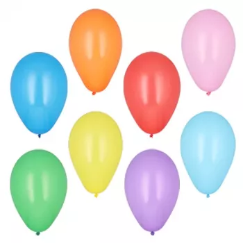 Balonașe rotunde PAPSTAR, diametru 190 mm, culori asortate, latex din cauciuc natural, 1 bucată (10049)