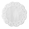 Suport rotund pentru tort PAPSTAR, 320 mm, hârtie dantelată albă embosată, 40 g/m², 1 bucată (12456)