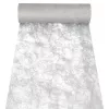 Bandă de masă și decorativă PAPSTAR Sizoflor, argintie, 25 m x 30 cm, rezistentă la apă, 75% poliester / 25% poliamidă 37064
