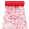 Bandă de masă/decorativă PAPSTAR Sizoflor, roșie, 75% poliester 25% poliamidă, impermeabilă, rezistentă la rupere, 1 bucată 37062