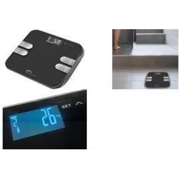 Cântar digital de analiză corporală Little Balance Body Wave, negru (LB 8210)