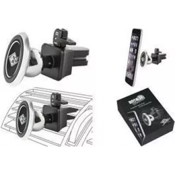 Suport magnetic premium mini pentru grilă de ventilație auto WEDO Dock-it pentru smartphone, negru/argintiu 60 15054