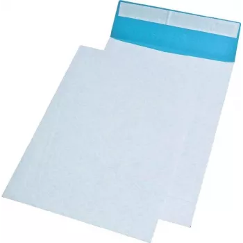 Plic de expediere autoadeziv MAILmedia B4 întărit cu plasă de fire, alb-albastru, 250 x 353 mm 391080
