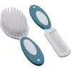 Set perie și pieptene pentru păr de bebeluș Olympia H+H BS 868 - peri naturali, extra moi, alb 98374