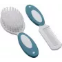 Set perie și pieptene pentru păr de bebeluș Olympia H+H BS 868 - peri naturali, extra moi, alb 98374