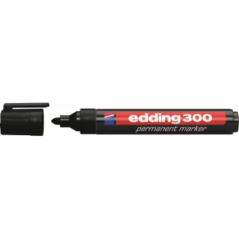 Set de markere Edding 300-E4, 4 buc., negru/albastru/verde/roșu 4-300-4