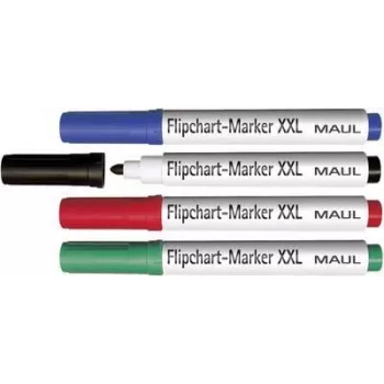 Set de 4 markere pentru flipchart MAUL HEBEL XXL, vârf rotund, culori asortate 63839-99
