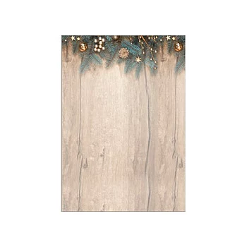 Hârtie de scrisori de Crăciun SIGEL Golden Greens, motiv, DIN A4 - 90 g/m² - A4 (DP664)