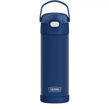 Sticlă termoizolantă THERMOS FUNTAINER, 0,47 L, oțel inoxidabil, pai pop-up, mâner pliabil 4115.346.047