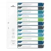 Separatoare albe A4+ din polipropilenă DURABLE 679627, multicolore, format portret, 0,27 mm, perforare universală cu 11 găuri