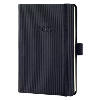 Agendă de buzunar SIGEL Conceptum 2025 A6 neagră (C2513)