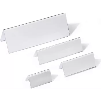 Suport de masă pentru nume DURABLE din acril, 61/122x150 mm, 10 bucăți 803319