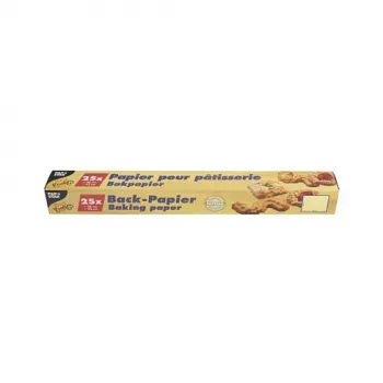 Foi de hârtie de copt PAPSTAR, maro, 380 x 420 mm, antiaderente pe ambele fețe, rezistente la căldură până la 220°C, pachet de 24 14201