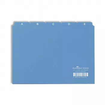 Separatoare A5 DURABLE cu 5 file A-Z, polipropilenă embosată, transparente 365006