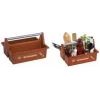 Valiză de transport allit McPlus Carry Grillmeister maro cu mâner din aluminiu, 2 compartimente mari 8500908000