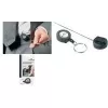 Suport retractabil pentru chei DURABLE Jojo cu inel pentru chei, negru, 80 cm cordon, pachet de 10 822258