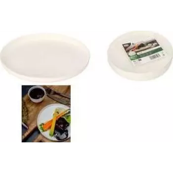 Farfurii rotunde din trestie de zahăr PAPSTAR pure Ano, Ø 16 cm, albe, 6 bucăți (89995)