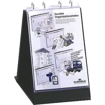 Folii pentru flipchart DURABLE A3 format landscape, pachet de 10, transparente antireflex 857719