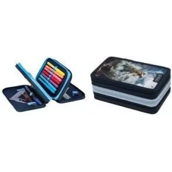 Penar Herlitz TriCase Thunder Rex, 31 piese, poliester, 3 compartimente, 3 fermoare, 400205916