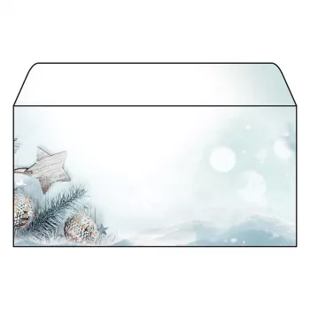 Hârtie de design SIGEL Snow Star DL 110 x 220 mm 80 g/m² albastru/alb DU312