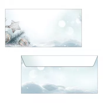 Hârtie de design SIGEL Snow Star DL 110 x 220 mm 80 g/m² albastru/alb DU312